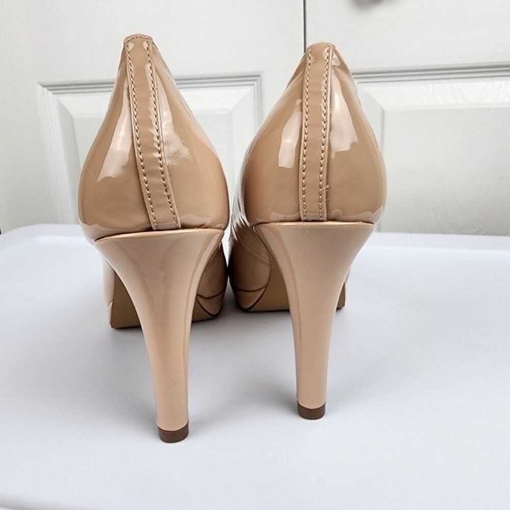 Brand New Adrienne Vittadini High Heel Shoes Nude Peep Toe Pumps Size 9.5 - Picture 6 of 15